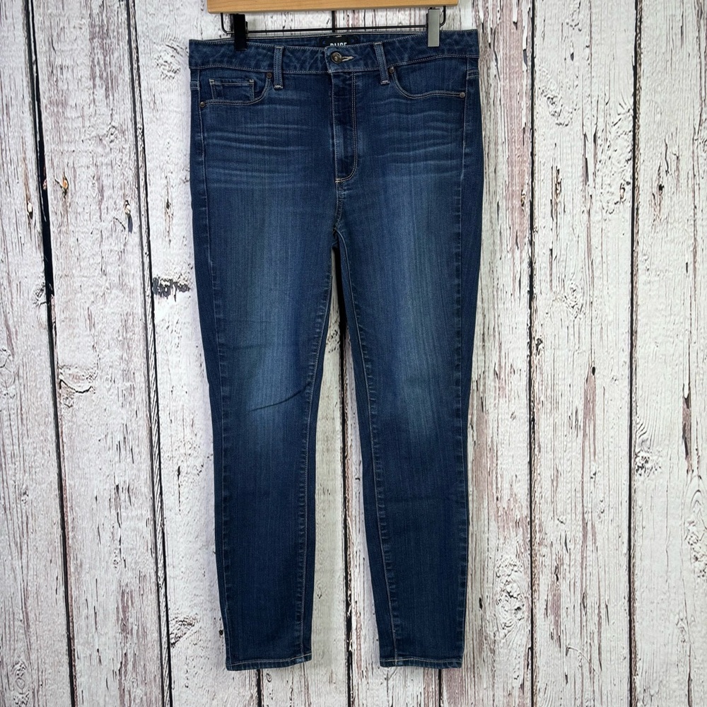 PAIGE Hoxton‎ Ankle Super Skinny Jeans Size 31 Acadia (Dark) Wash 26” Inseam